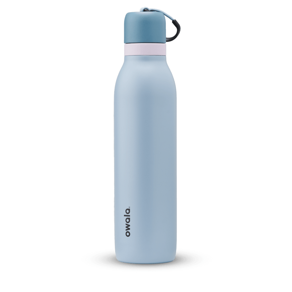 Owala light-blue 24oz FreeSip Twist water bottle.