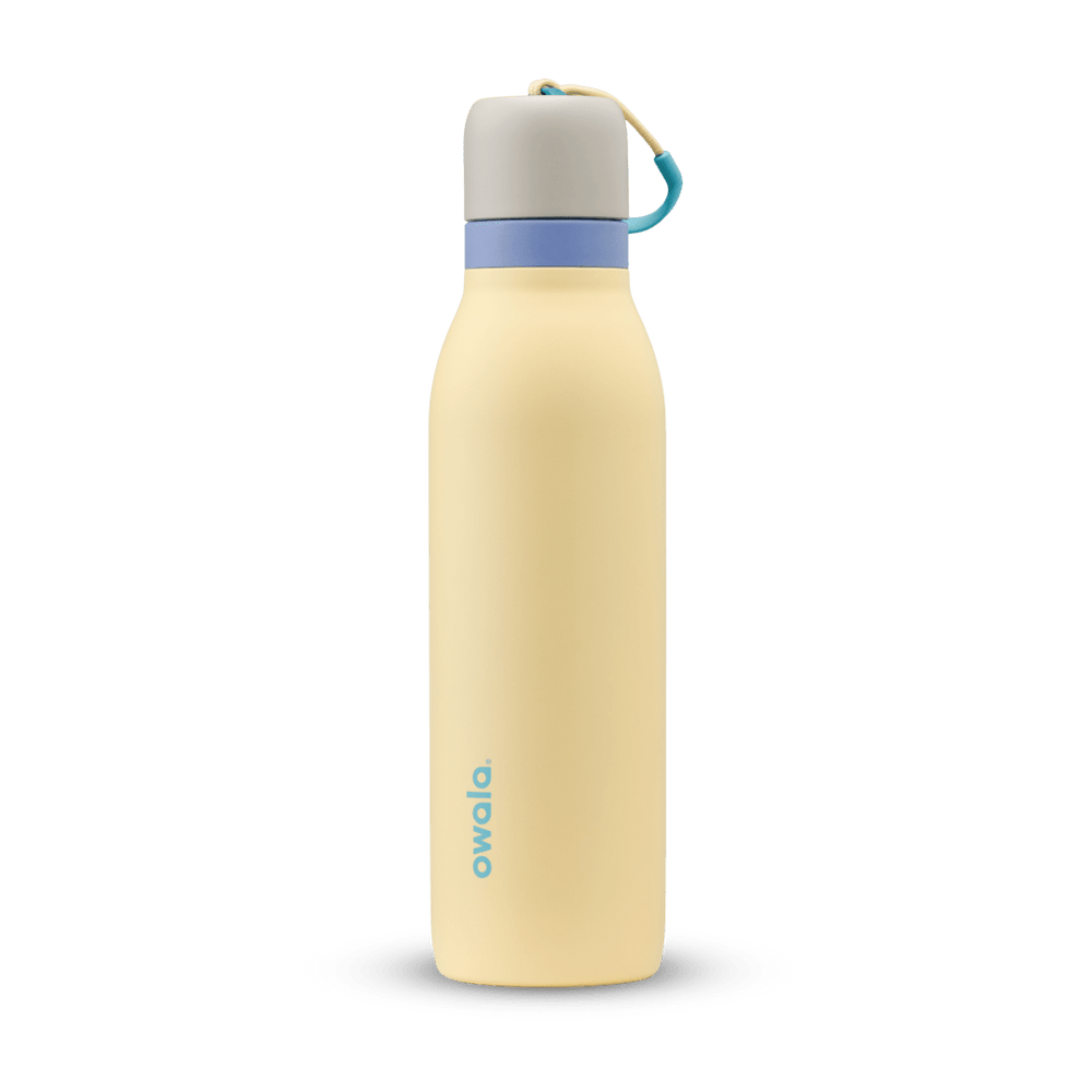 Owala yellow and blue 18oz FreeSip Twist water bottle