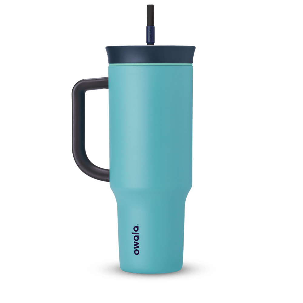 40oz Tumbler in bright aqua teal (Splash Zone)